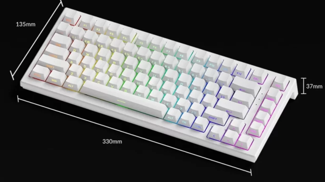 Bàn phím cơ AKKO TAC75 White HE Astrolink Magnetic Switch