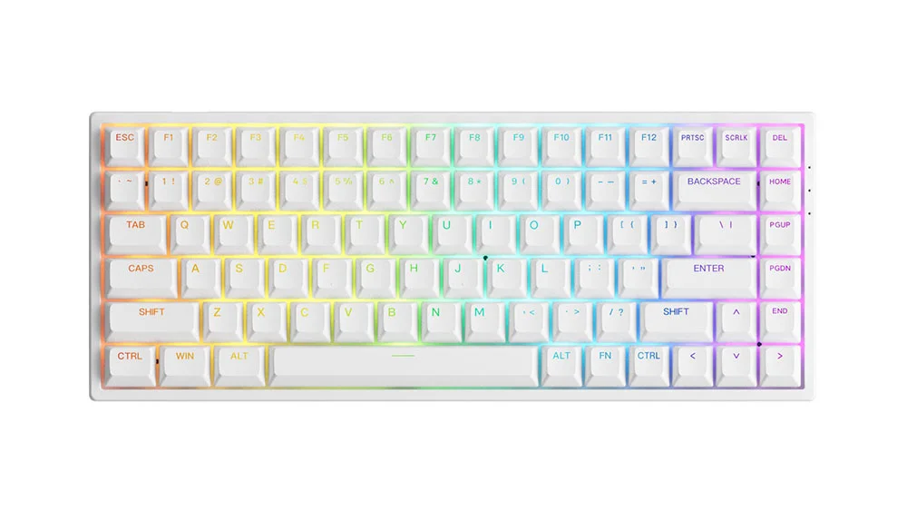 AKKO 3084 v2 RGB – White (Foam tiêu âm / Hotswap / AKKO CS Jelly switch)