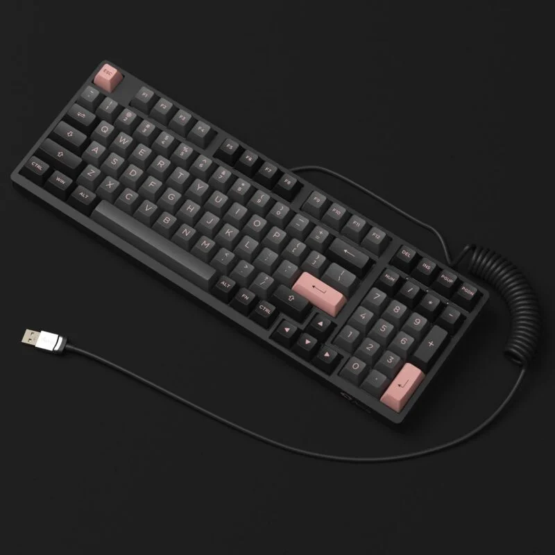 AKKO Coiled Cable (Black / White / Pink / Blue)