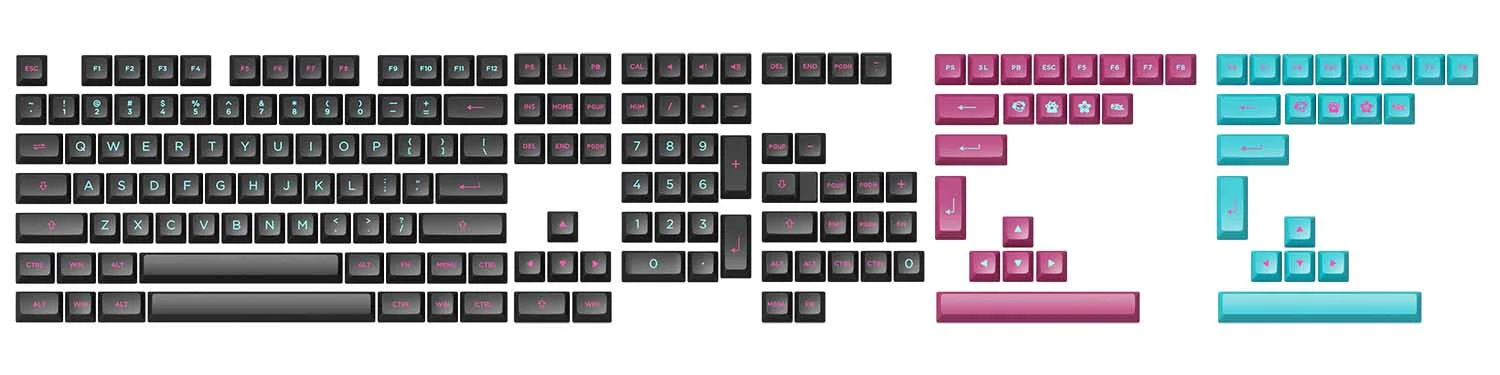 AKKO Keycap set – Midnight (PBT Double-Shot/ASA profile/178 nút)