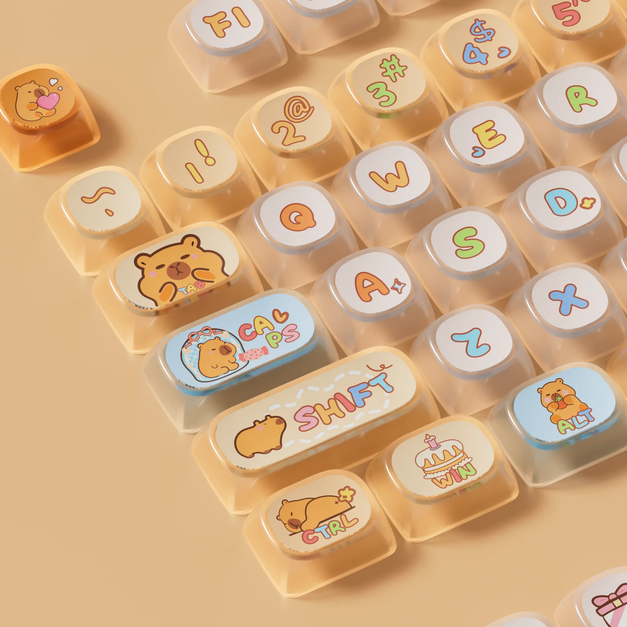 AKKO Keycap set – Capybara Pudding Keycap Set (140-key)