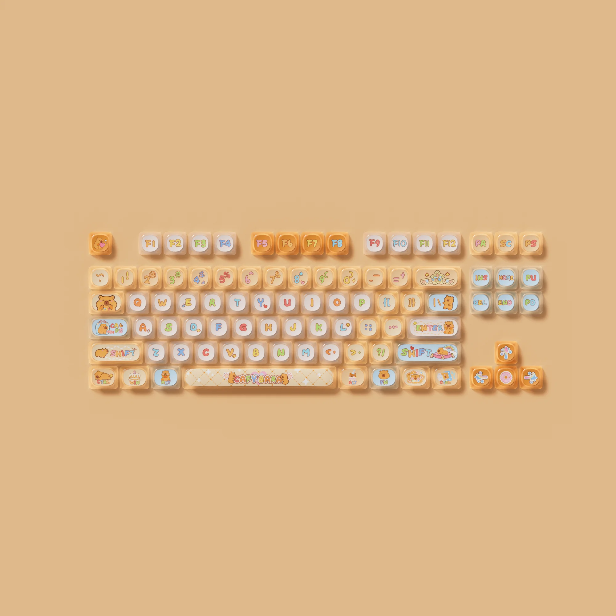 AKKO Keycap set – Capybara Pudding Keycap Set (140-key)