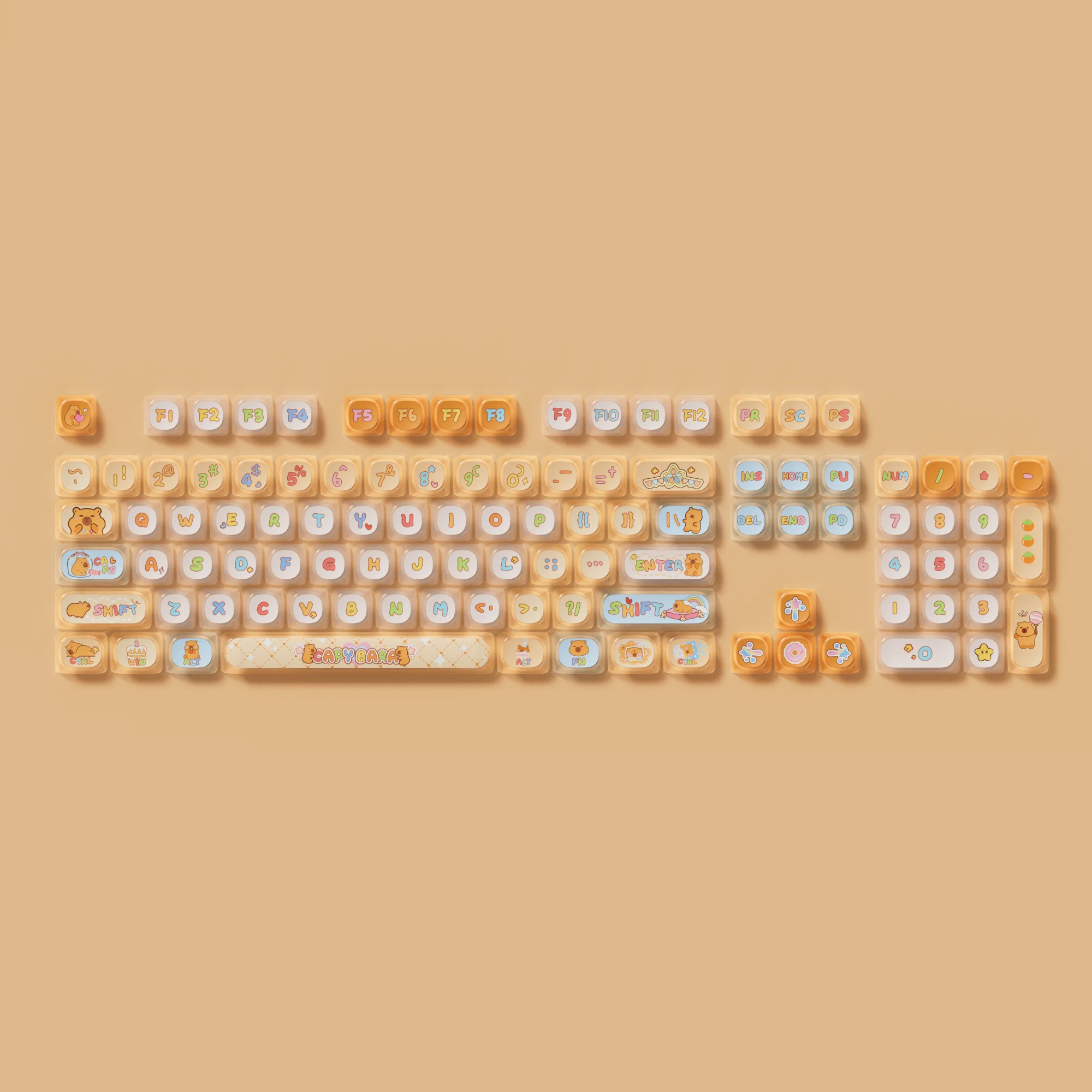 AKKO Keycap set – Capybara Pudding Keycap Set (140-key)
