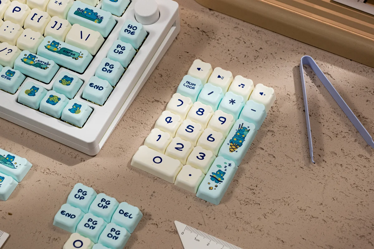 AKKO Keycap set – Akko Lemon Bear (PBT Dye-subbed / OEM profile / 122 nút)