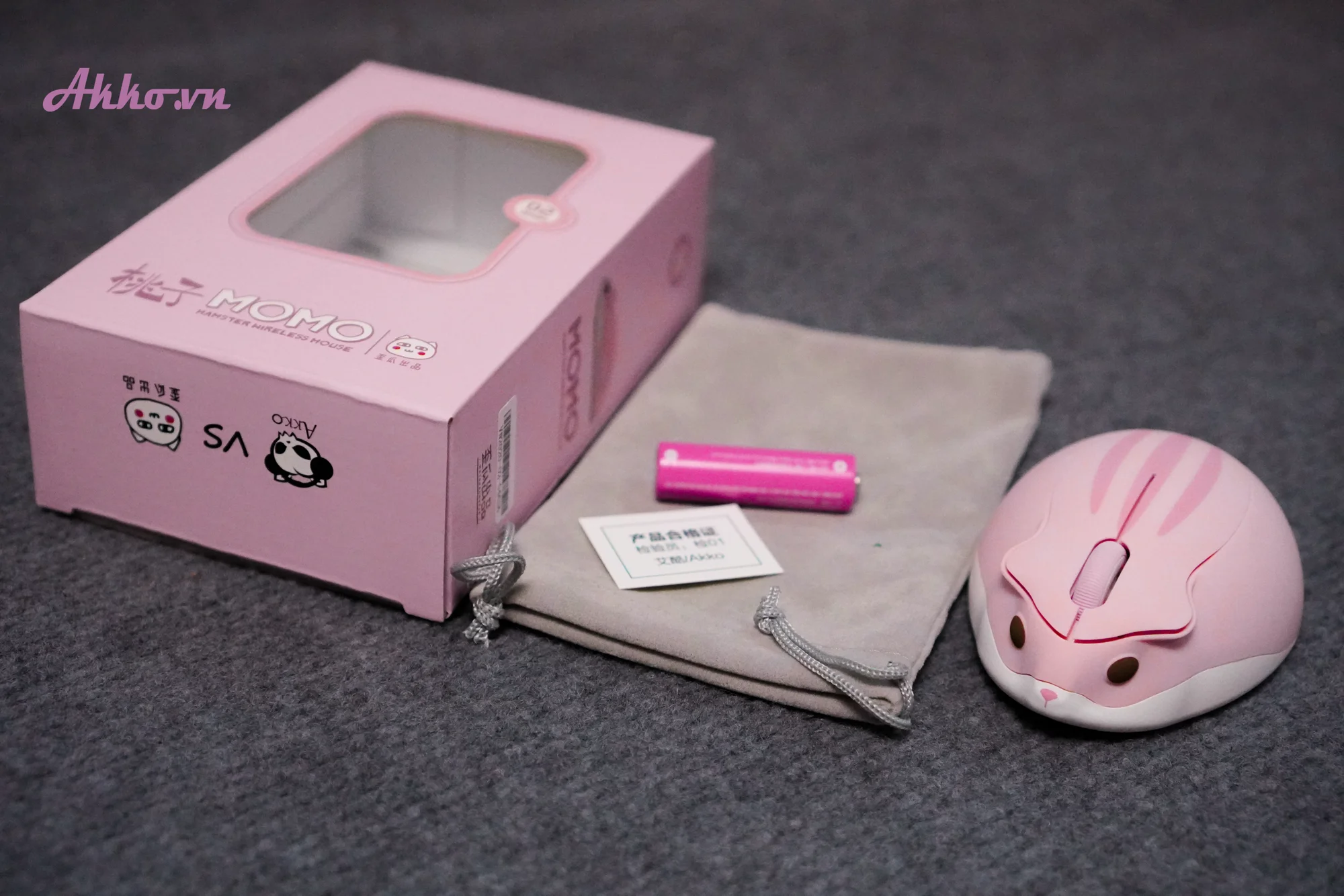 Mở hộp chuột Akko X Hamster Wireless chính hãng