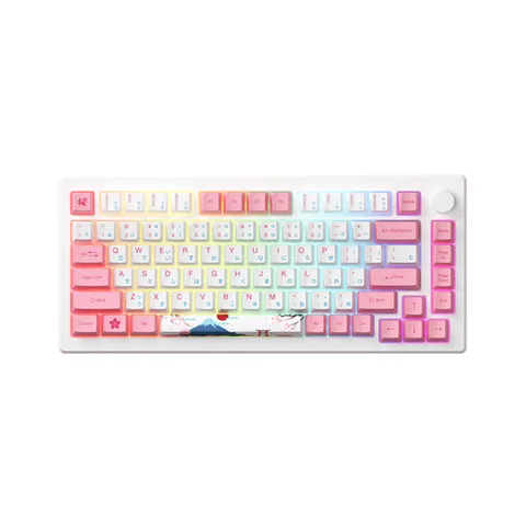 Tặng kèm dây cáp - Bàn phím AKKO MOD007B-HE PC Tokyo Sakura Pink Magnetic Switch
