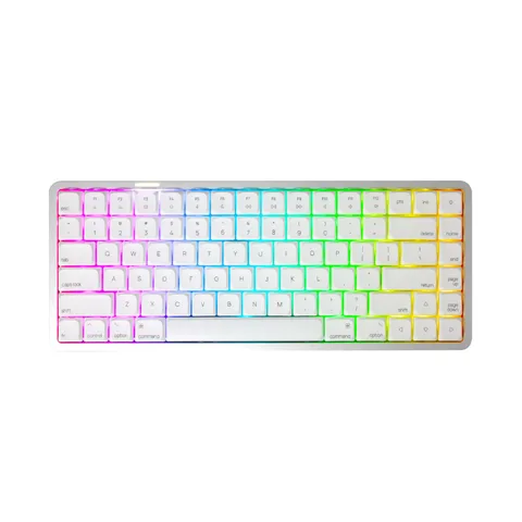 Bàn phím cơ AKKO Air 01 Cloudy White (Khung nhôm/ Hotswap/Bluetooth5.0-2.4GHz-USB TypeC)