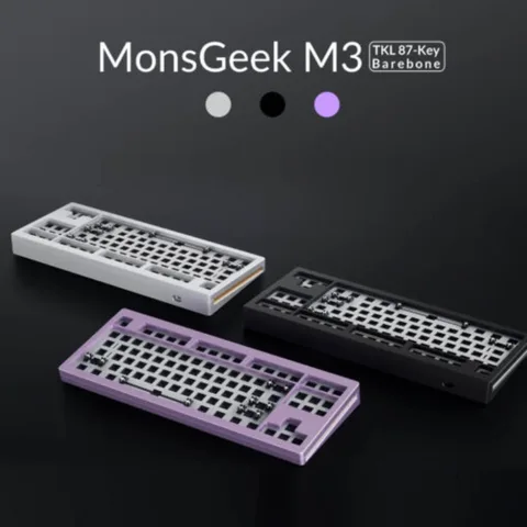 Kit bàn phím cơ MonsGeek M3 QMK (Full Nhôm – Mạch xuôi – QMK / VIA – PCB Stab)