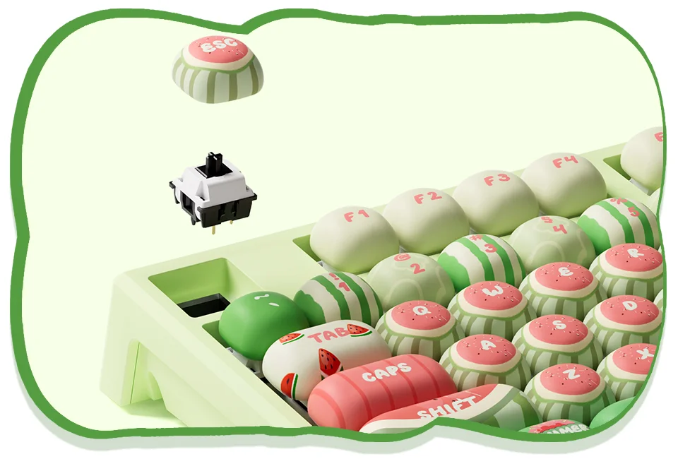 Bàn phím MonsGeek MG108B Watermelon (RGB / Hotswap / Piano Pro SW/ Multi-mode)