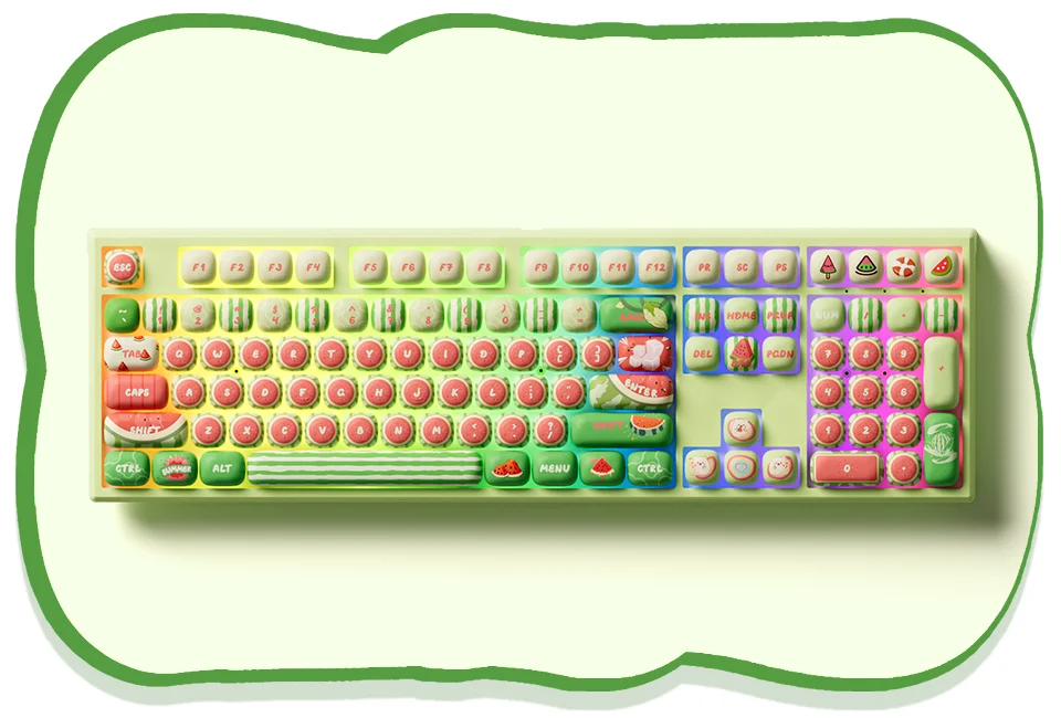 Bàn phím MonsGeek MG108B Watermelon (RGB / Hotswap / Piano Pro SW/ Multi-mode)
