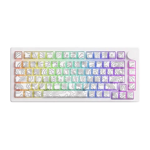 Bàn phím MonsGeek M1 V5-SP Contour White (RGB/Aluminum/Akko V3 Piano Pro)