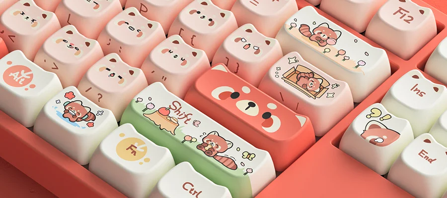 AKKO Keycap set – Raccoon MAO (PBT Dye-subbed / MAO profile / 142 nút)