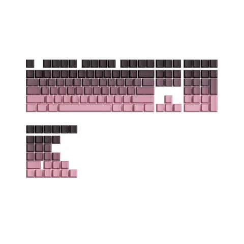 Veekos Black & Pink Gradient Keycaps (PBT Double-Shot / Cherry profile / 135 nút)