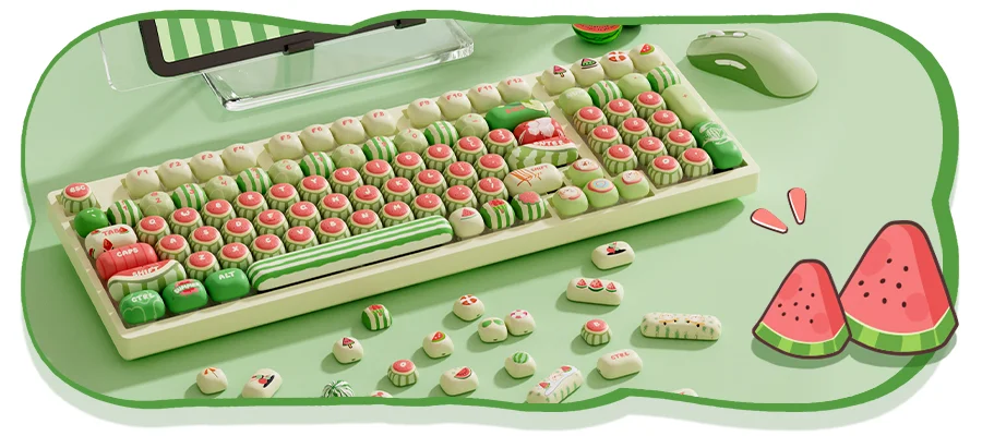 AKKO Keycap set – Watermelon (PBT Dye-subbed / MOG profile / 139 nút)