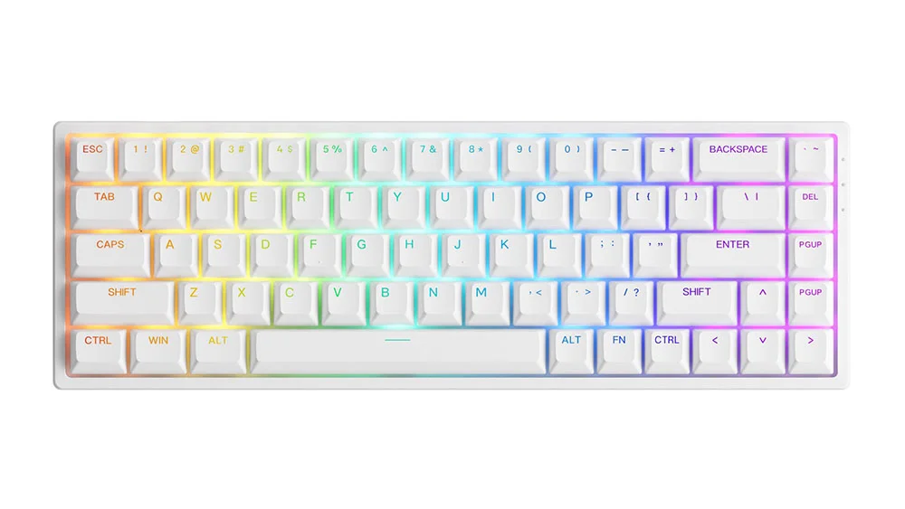AKKO 3068 v2 RGB – White (Foam tiêu âm / Hotswap / AKKO CS Jelly switch)