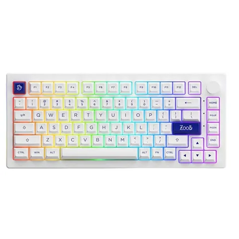 Bàn phím cơ AKKO 5075B Plus Blue on White (Multi-modes / RGB / Hotswap / Gasket mount)