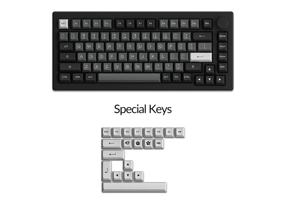 AKKO 5075B Plus-S Black & Silver (Multi-modes / RGB / Hotswap / Gasket mount / South Facing)