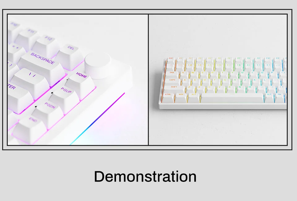 AKKO ASA Shine-Through Keycap set – White (Xuyên LED / ASA profile / 131 nút)