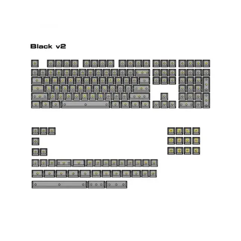 AKKO Clear Keycaps Set v2 – Black (PC / ASA profile / 155 nút)