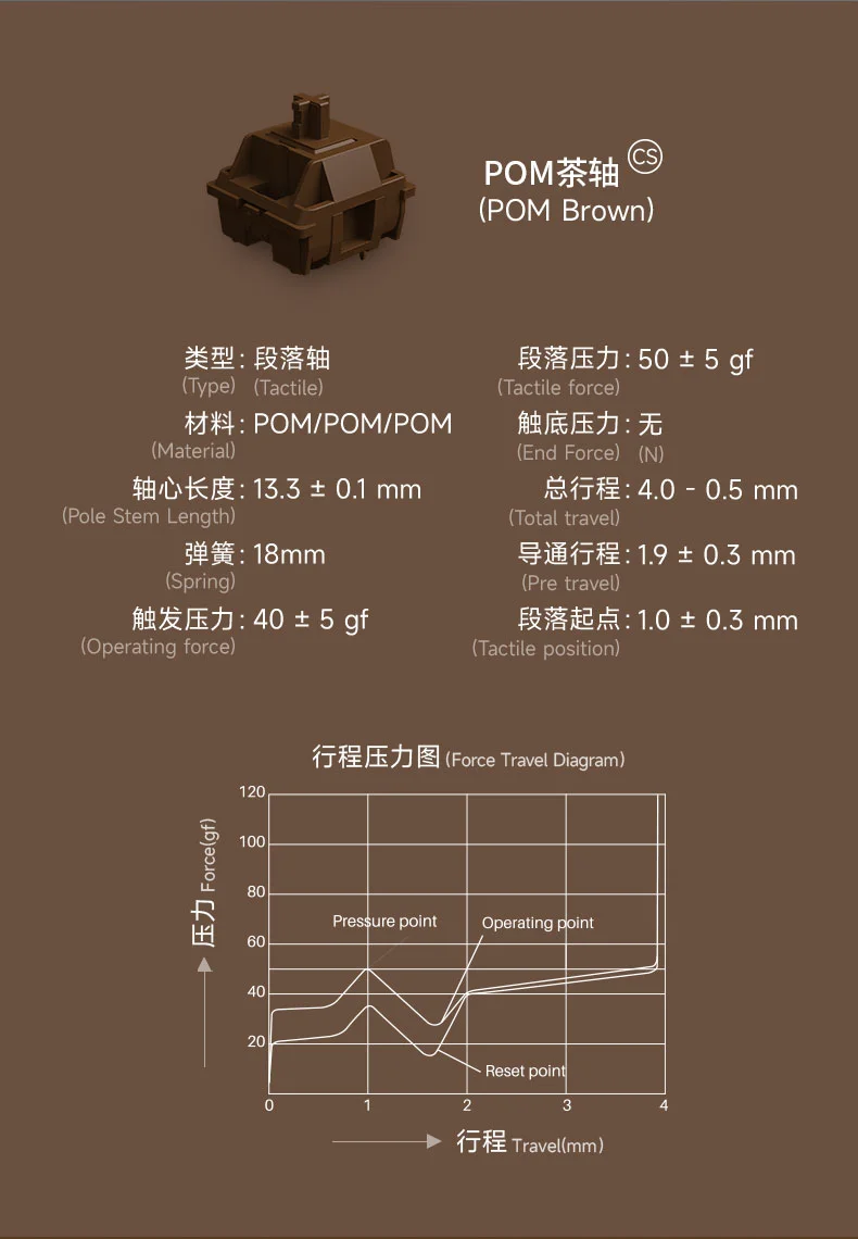 AKKO CS Switch – POM Brown (45 switch)