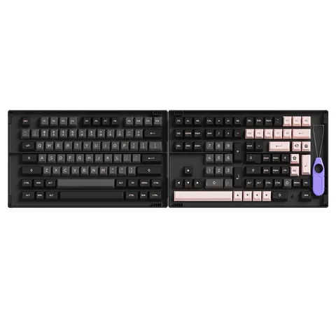 AKKO Keycap set – Black Pink (PBT Double-Shot/ASA profile/158 nút)