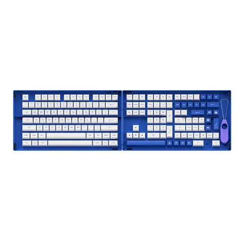 AKKO Keycap set – Blue on White (PBT Double-Shot/ASA profile/197 nút)