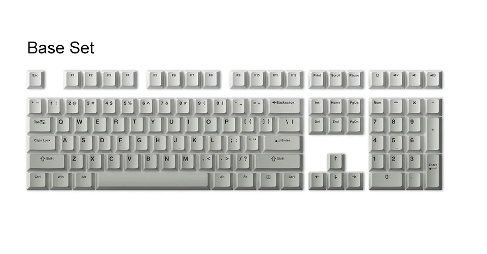 AKKO Keycap set – Cool Gray (PBT Double-Shot / Cherry profile / 132 nút)