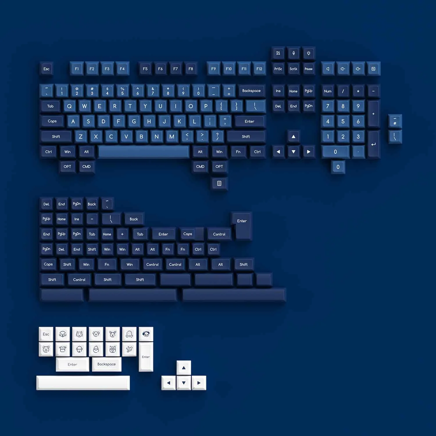 AKKO Keycap Set – OceanStar (ABS Double-Shot / SAL profile / 195 nút)