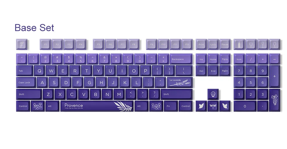 AKKO Keycap set – Provence (PBT Double-Shot / JDA profile / 127 nút)
