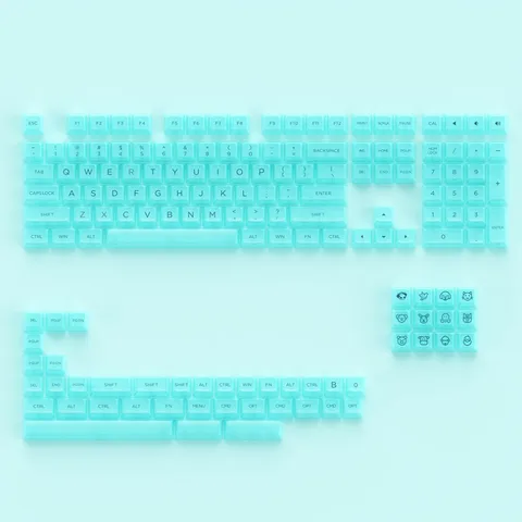 AKKO Keycap set – Tiffany Blue (PC / ASA-Clear profile / 155 nút)
