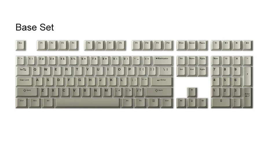 AKKO Keycap set – Warm Gray (PBT Double-Shot / Cherry profile / 132 nút)