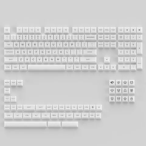 AKKO Keycap set – White (PC / ASA-Clear profile / 155 nút)