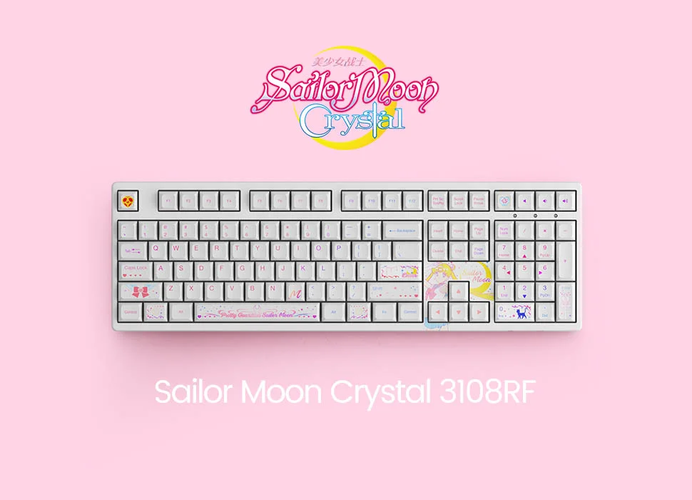 Tặng kèm chuột không dây Sailor Moon - Bàn phím AKKO 3108 RF Sailor Moon Crystal (Dual-mode / AKKO CS switch)