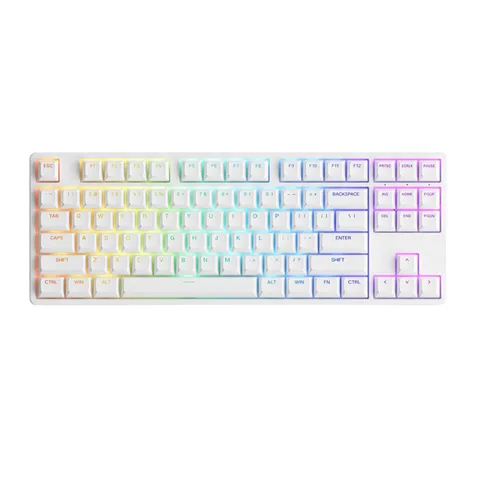 Bàn phím AKKO 5087 RGB ASA – White (Foam tiêu âm / Hotswap / AKKO CS Jelly switch)