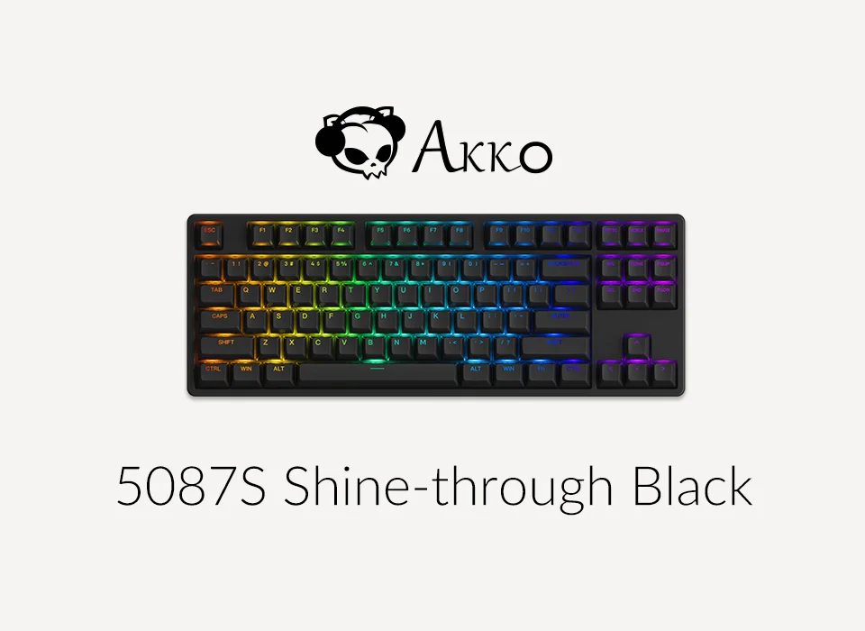 Bàn phím AKKO 5087 RGB ASA – Black (Foam tiêu âm / Hotswap / AKKO CS Jelly switch)