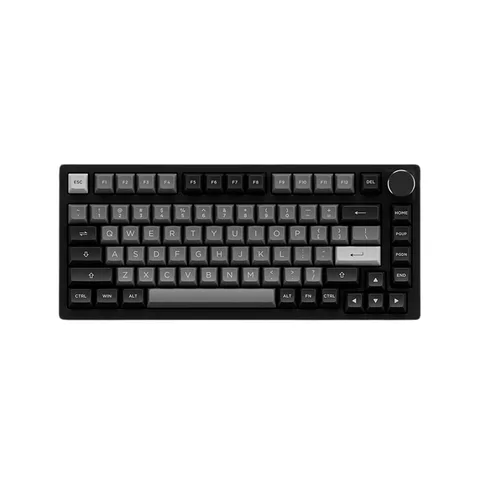 Bàn phím AKKO PC75B Plus Black & Silver (Bluetooth 5.0 / Wireless 2.4Ghz / Hotswap / Foam tiêu âm / AKKO CS Jelly switch)