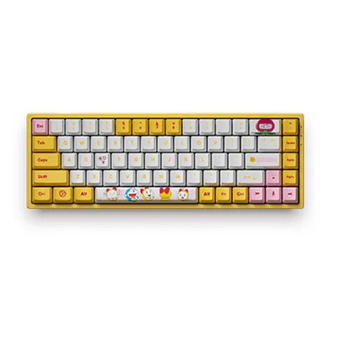 Bàn phím cơ Akko 3068 Doraemon Bluetooth 5.0 (Akko switch V2) - Bản màu vàng