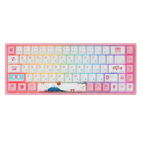 Bàn phím cơ AKKO 3068 v2 World Tour Tokyo R2 RGB – Bluetooth 5.0 (Gateron switch / Foam tiêu âm / Pre-Lubed)