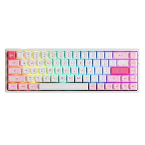 Bàn phím cơ AKKO 3068B Plus Multi-modes Prunus Lannesiana (Bluetooth 5.0 / Wireless 2.4Ghz / Hotswap / Foam tiêu âm / AKKO CS Jelly sw)
