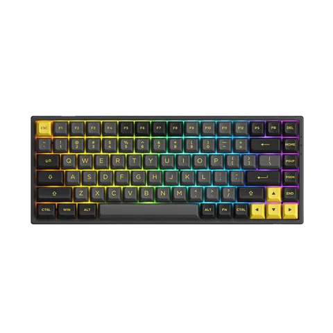 Bàn phím cơ AKKO 3084B Plus Black & Gold (Bluetooth 5.0 / Wireless 2.4Ghz / Hotswap / Foam tiêu âm / AKKO CS Jelly sw)