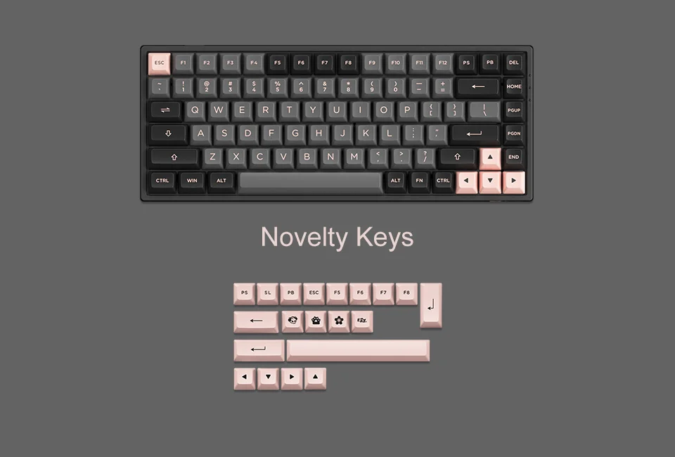 Bàn phím cơ AKKO 3084B Plus Black Pink (Bluetooth 5.0 / Wireless 2.4Ghz / Hotswap / Foam tiêu âm / AKKO CS Jelly sw)