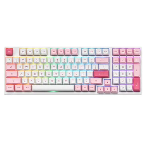 Bàn phím cơ AKKO 3098B Multi-modes Prunus Lannesiana (Bluetooth 5.0 / Wireless 2.4Ghz / Hotswap / Foam tiêu âm / Foam đáy / AKKO CS switch)