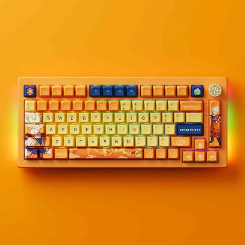 Bàn phím cơ AKKO 5075B Plus Dragon Ball Super – Goku (Multi-modes / RGB / Hotswap / Gasket mount)