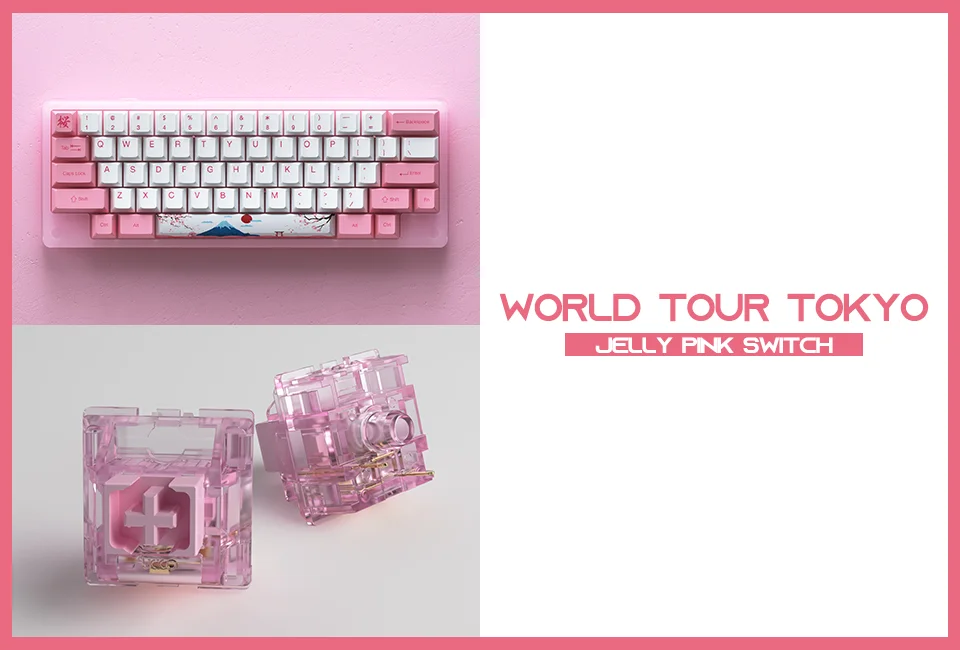 Bàn phím cơ AKKO ACR59 Pink (Hotswap / RGB / AKKO cs switch Jelly Pink)