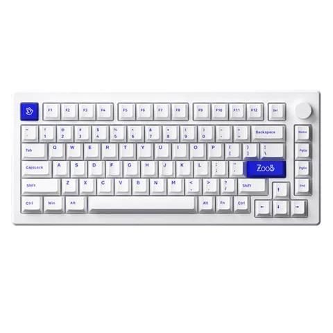Bàn phím cơ AKKO MOD007 PC Blue on White (Hotswap / Gasket Mount / Clacky / Mạch Xuôi)