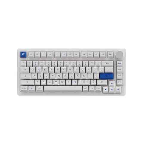 Bàn phím AKKO PC75B Plus Blue on White (Bluetooth 5.0 / Wireless 2.4Ghz / Hotswap / Foam tiêu âm / AKKO CS Jelly switch)
