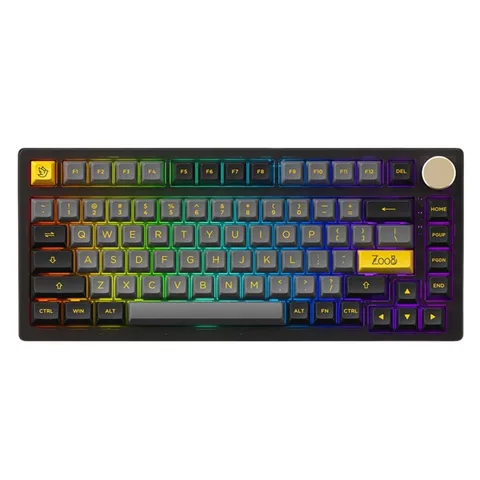 Bàn phím cơ AKKO PC75B Plus v2 Black&Gold (Multi-modes / Hotswap / RGB / Top mount)