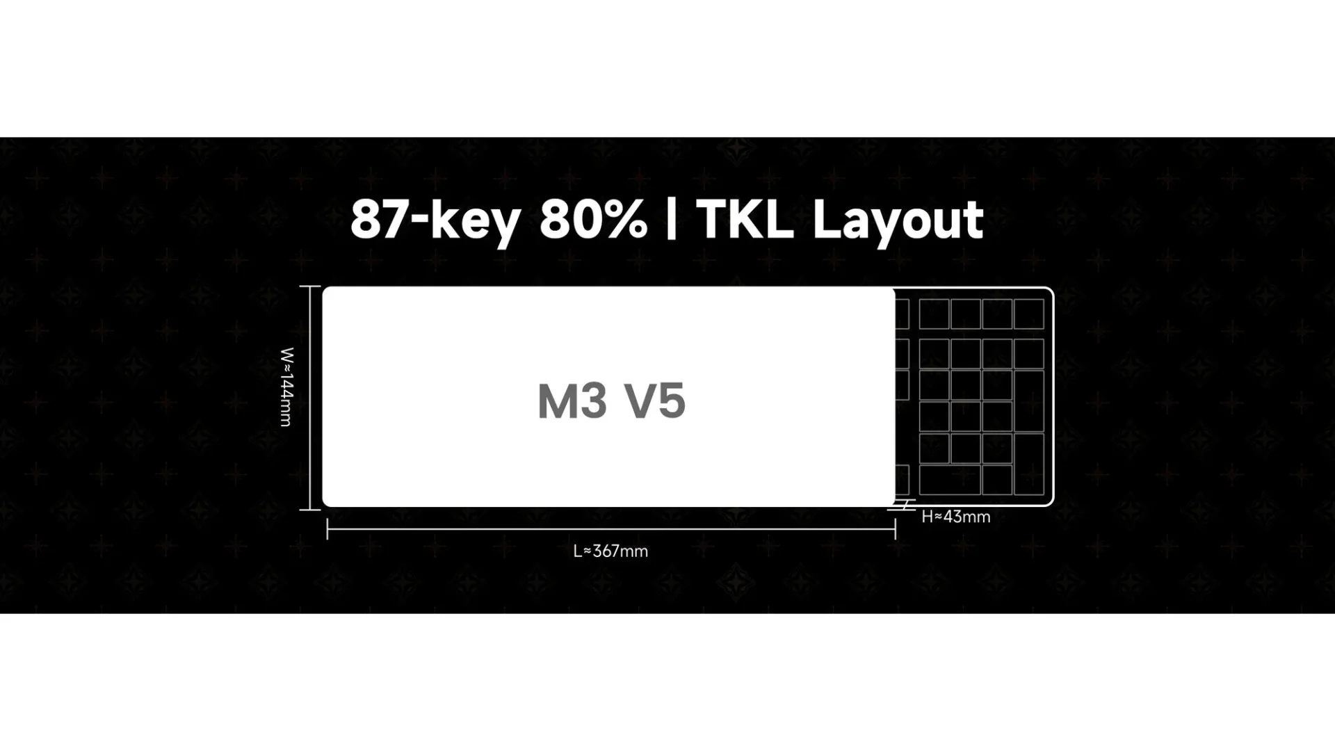 Bàn phím cơ MonsGeek M3 V5 HE White Transparent