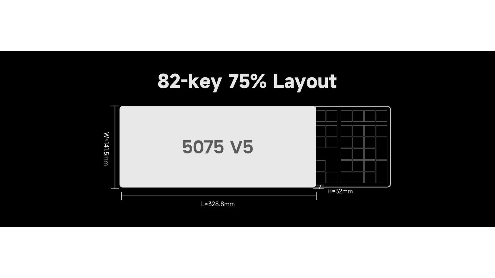 Bàn phím cơ Akko 5075 V5 (TMR) Glassy Carbon Fiber – White