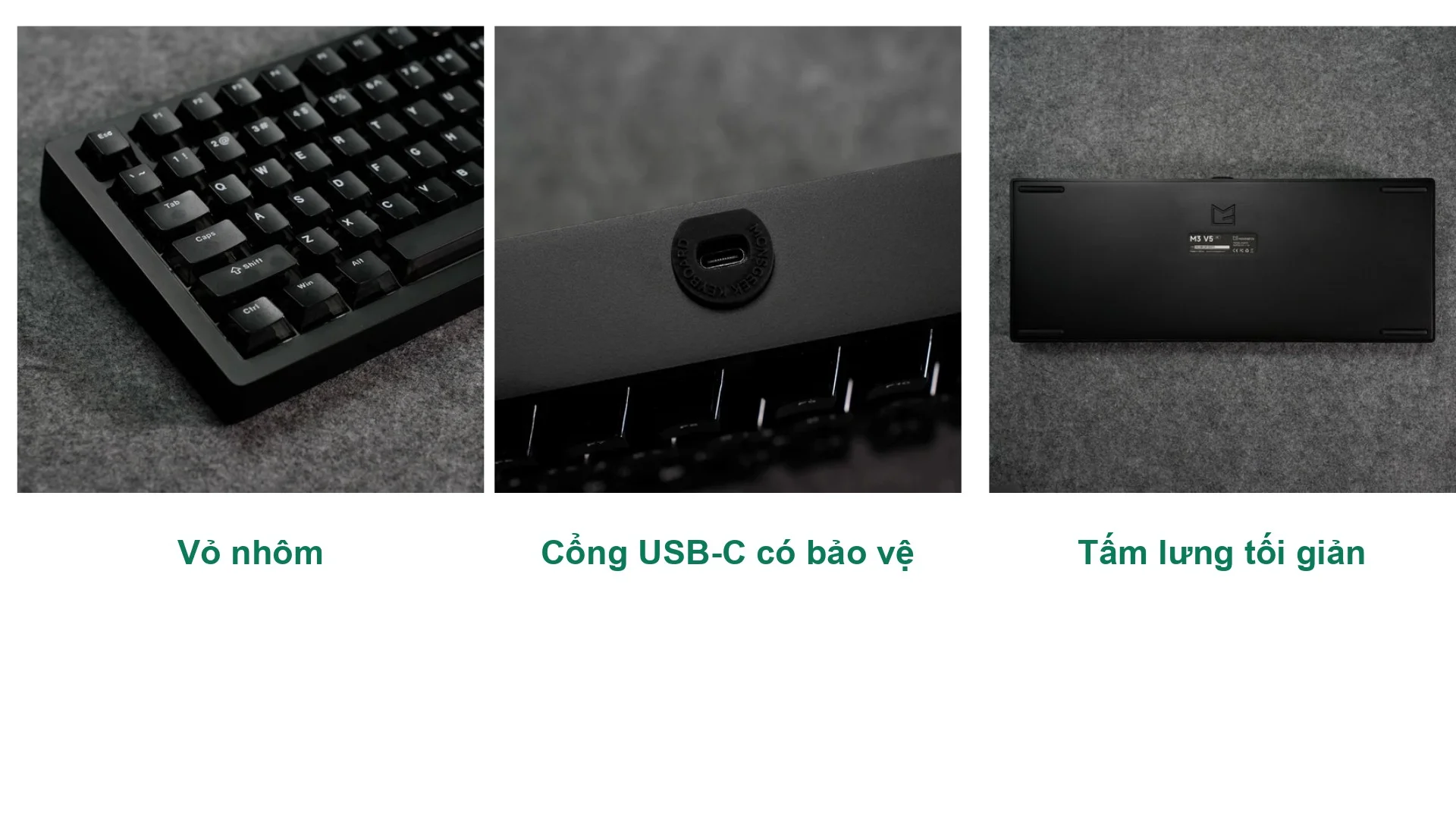 Bàn phím cơ MonsGeek M3 V5 HE White Transparent